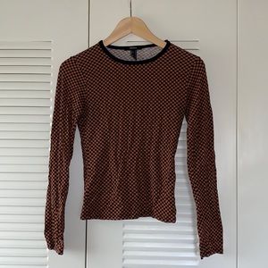 Checkered long sleeve shirt